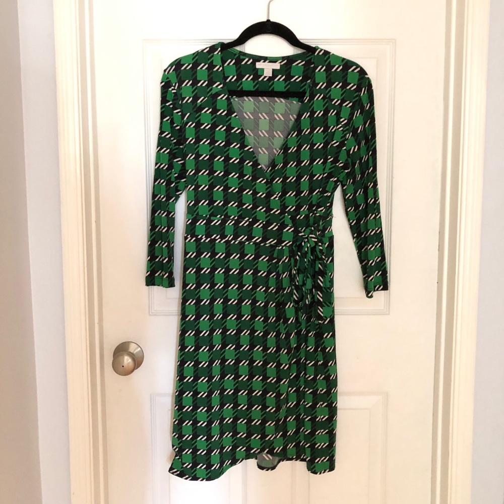 New York & Company Stretch Wrap Dress-DVF Style